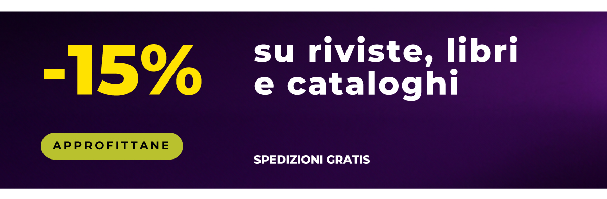 -15% su riviste, libri e cataloghi