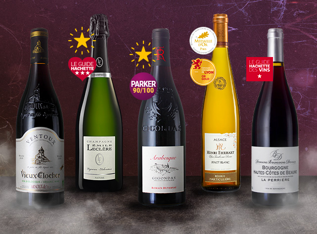 Champagne, Hautes Côtes de Beaune, Ventoux, Gigondas