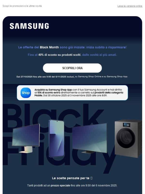 👀Sconti fino al 40%, approfitta del Black Month