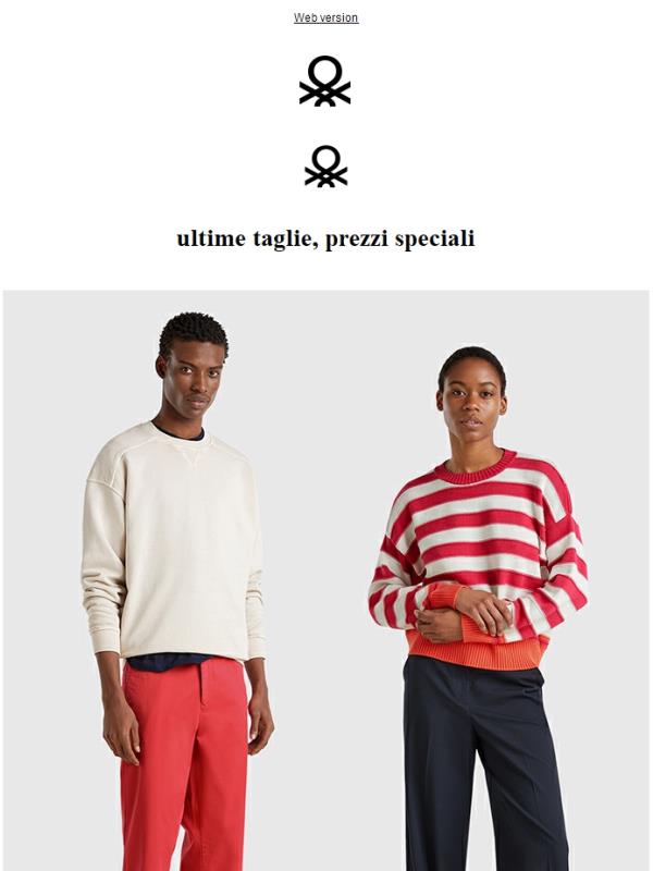 Outlet Benetton: ultime taglie fino al -70% 👀