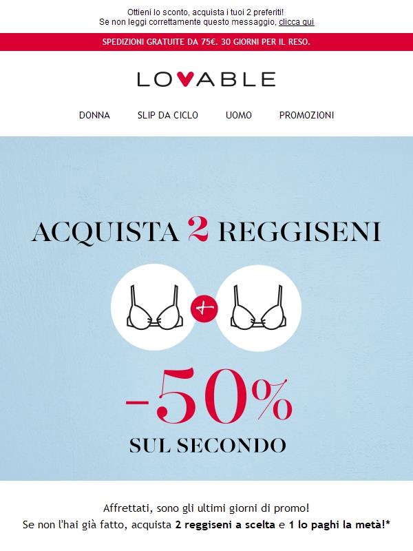 ✨ Ultimi giorni | - 50% sul secondo reggiseno