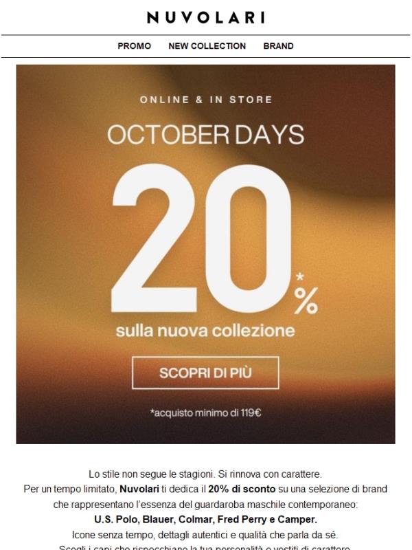 🔥🔥 SOLO PER POCHI GIORNI: -20% SUI TUOI BRAND PREFERITI 🔥 🔥