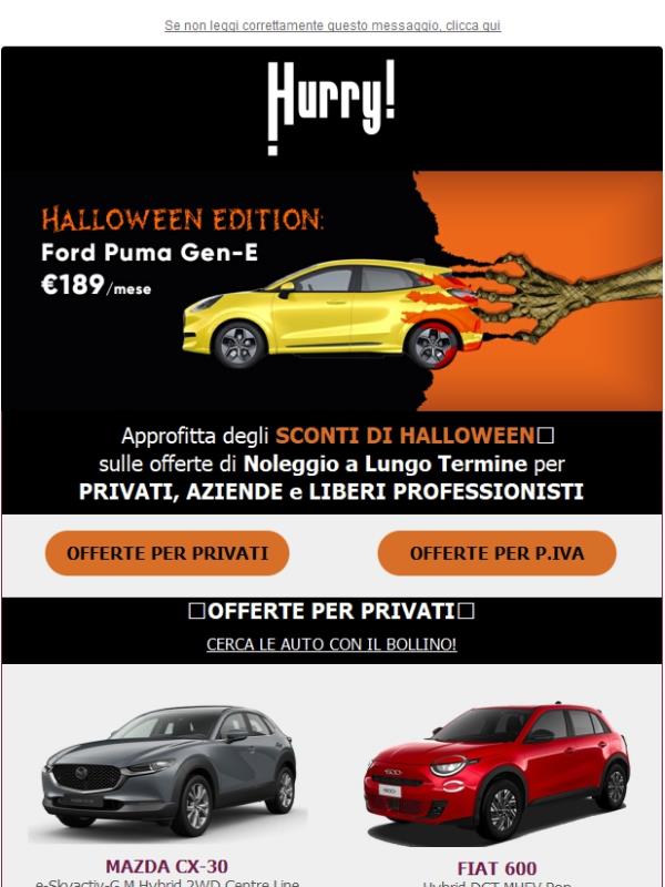 🎃È ARRIVATA LA PROMO DI HALLOWEEN 🚘 Super sconti sulle auto, solo fino al 31 ottobre! 👻