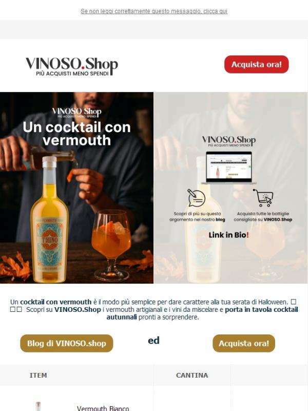 🥂🎃  Un cocktail con vermouth per dare carattere alla tua serata di Halloween