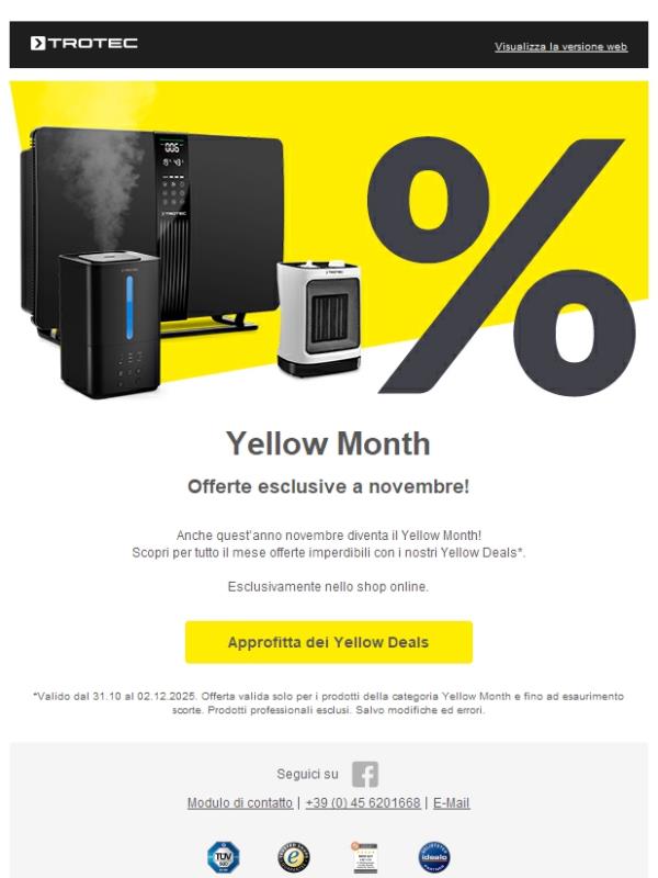 💛 Offerte esclusive nel Yellow Month!