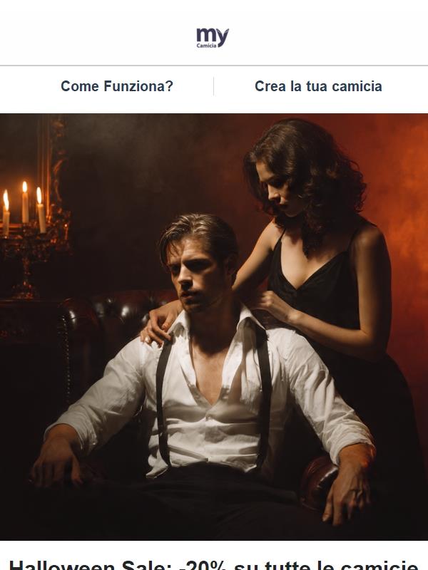 Halloween Sale: -20% su tutte le camicie su misura, solo fino al 3 novembre!