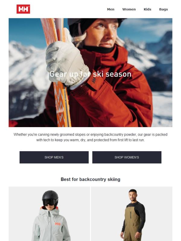 New styles designed for the way you ski