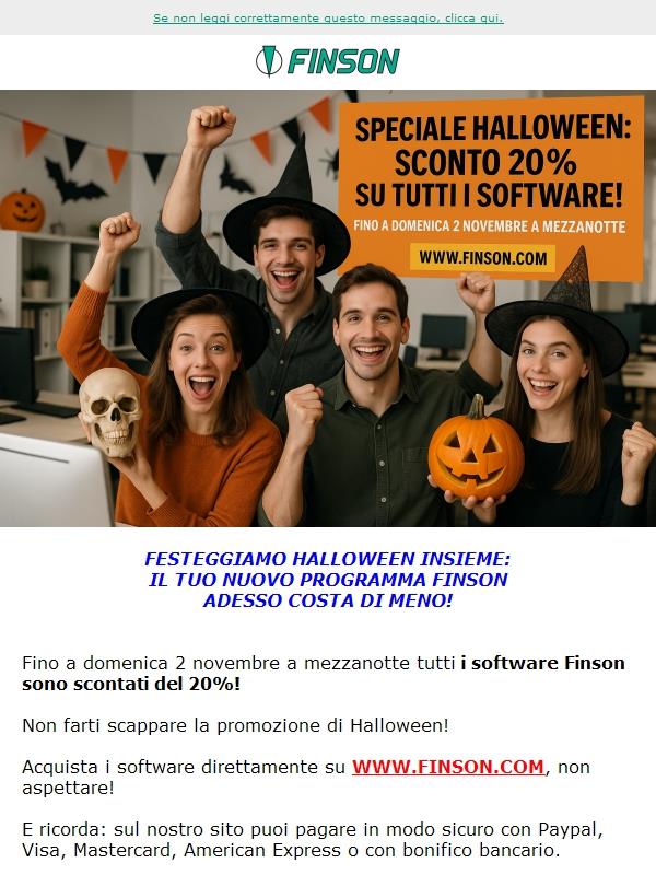 Non perderti la spaventosa promozione Finson di Halloween!