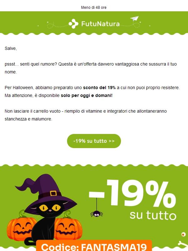 Sconto del 19% per Halloween 🕯️