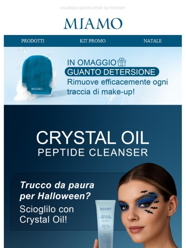 Trucco da paura per 🎃 Halloween? Rimuovilo con il Crystal Oil!