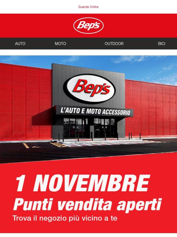 💥 SABATO 01 NOVEMBRE: Punti Vendita APERTI