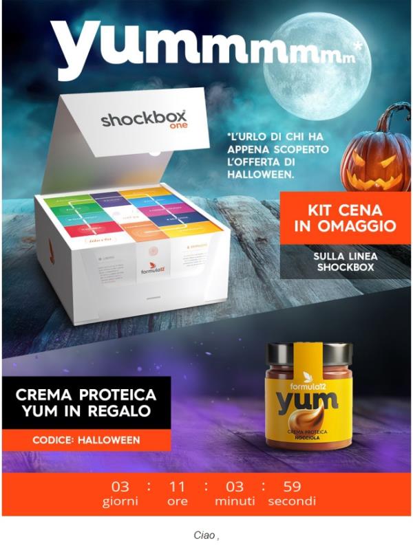 Doppia promo Halloween: Cene + Crema YUM in regalo!