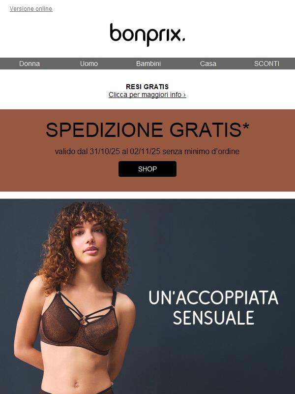 Spedizione gratis | Lingerie nuova per te ✨