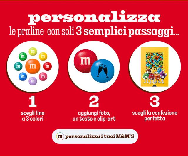 PERSONALIZZA I TUOI M&M'S