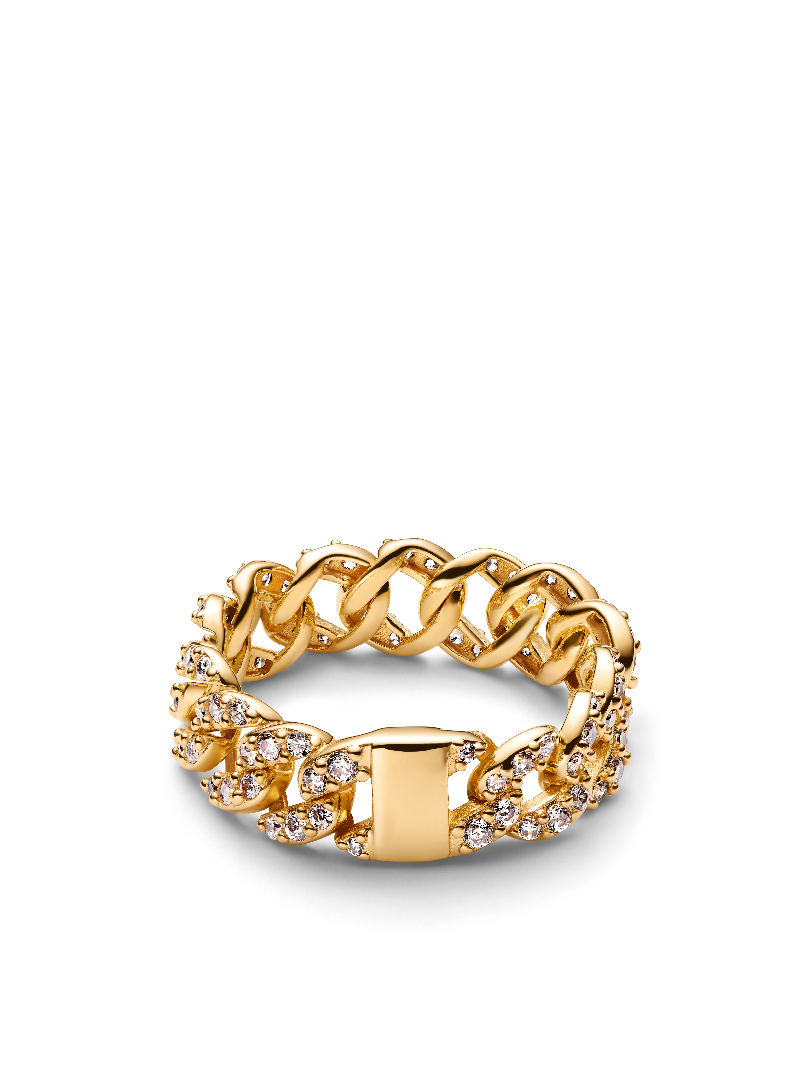 Pavé Cuban Chain Ring
