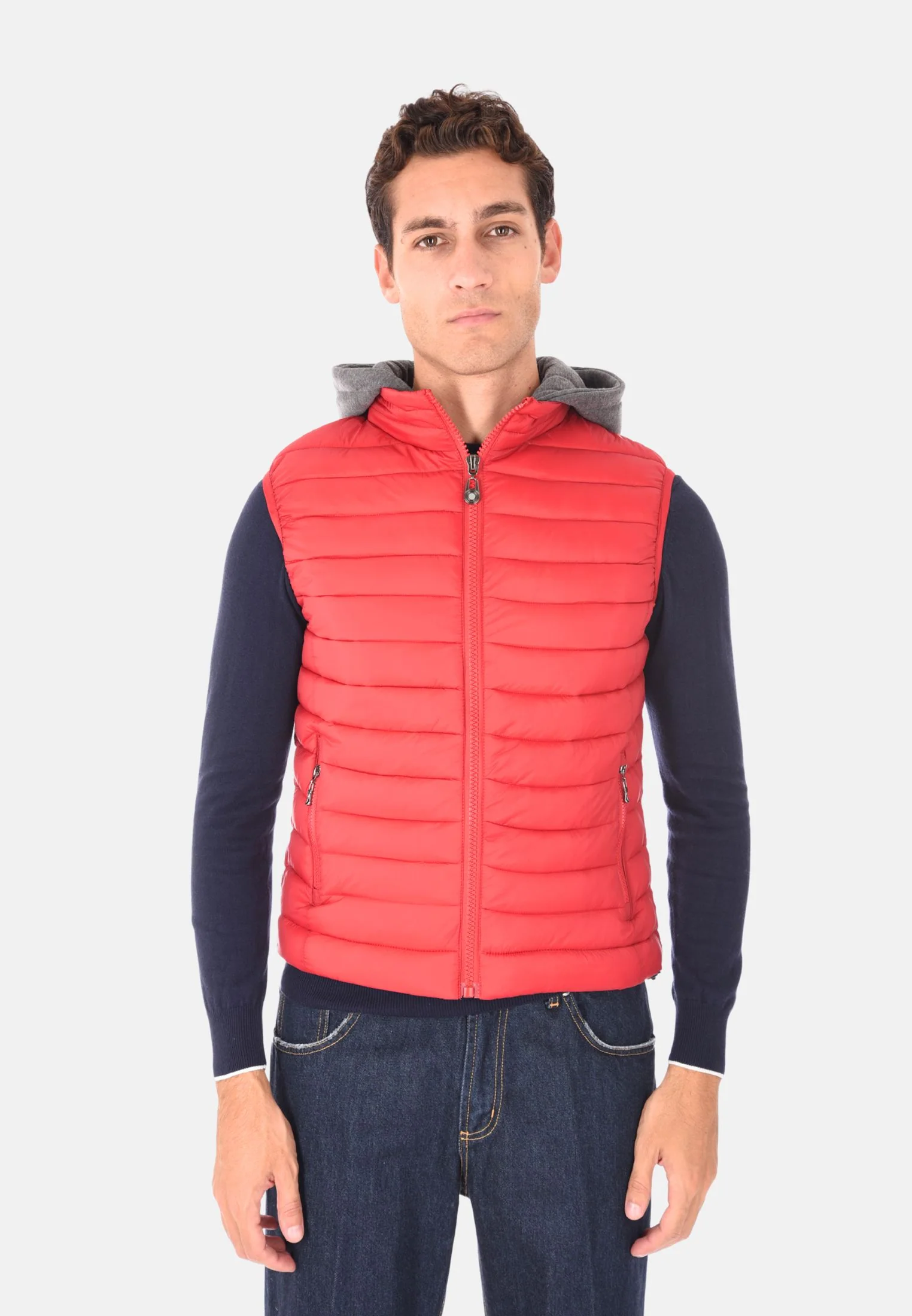 Image of Smanicato con cappuccio in felpa