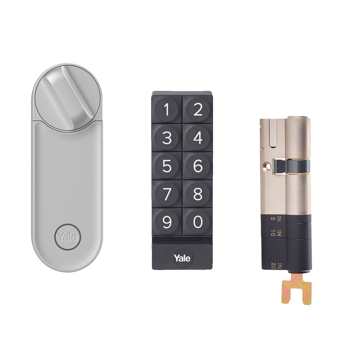 Smart Lock Linus® L2 Argento + Cilindro Regolabile + Tastierino Smart