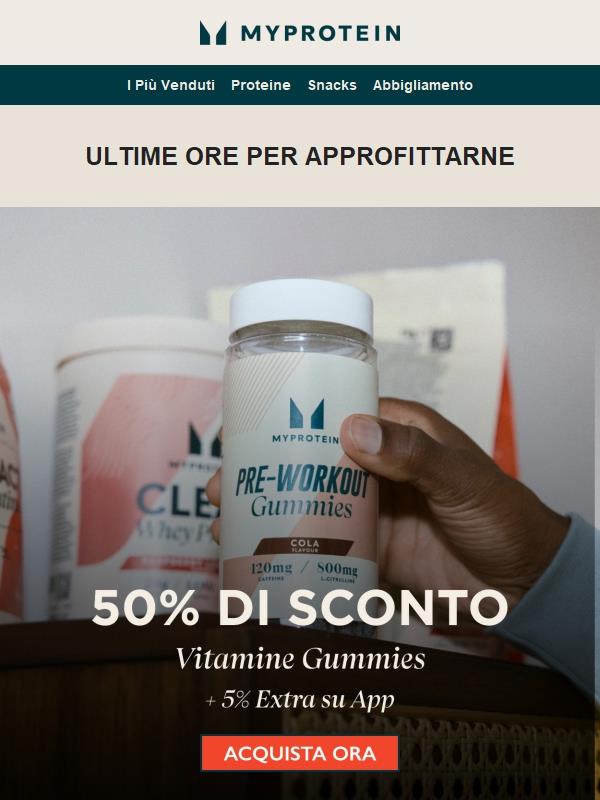 Scade Presto ⏳ -50% Vitamine
