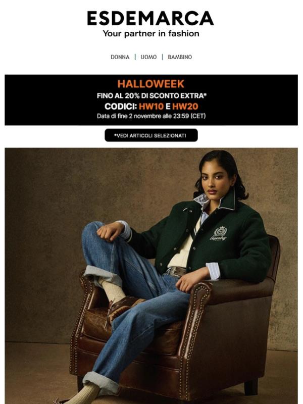 Selezione di giacche negli Halloweek con fino al -20% extra