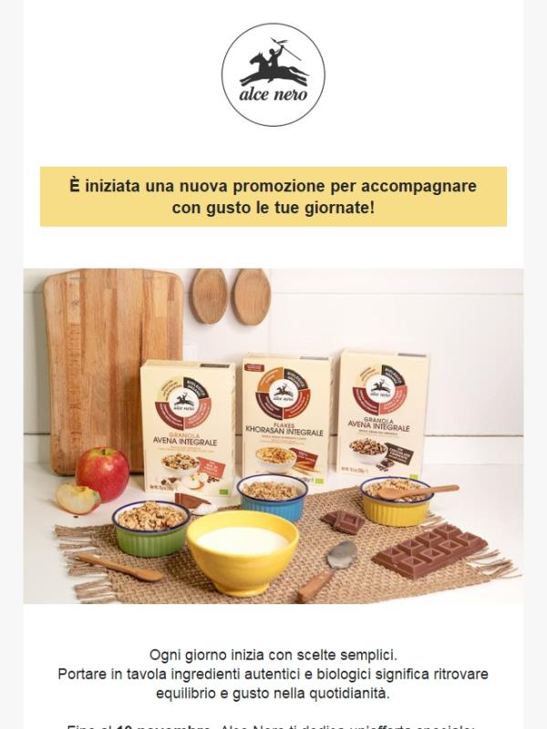 Scopri la promozione Alce Nero e lasciati ispirare dal gusto