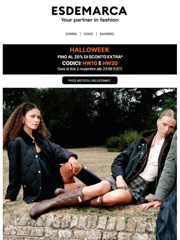 Calzature negli Halloweek con fino al -20% extra