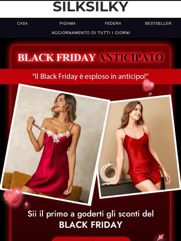 Early Black Friday OFFERTE di seta: intoppo comfort di seta prima