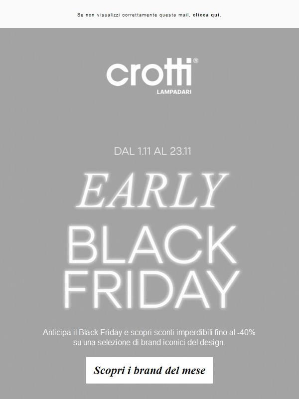 Anticipa il Black Friday
