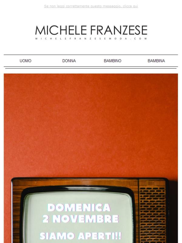 DOMENICA 2 NOVEMBRE SIAMO APERTI‼️💫