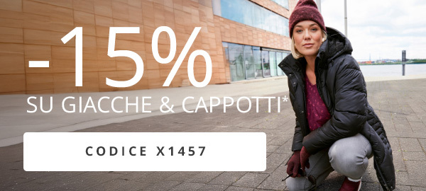 -15% su giacche & cappotti