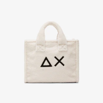 Shopping Bag Midi Cali in Teddy / Bianco