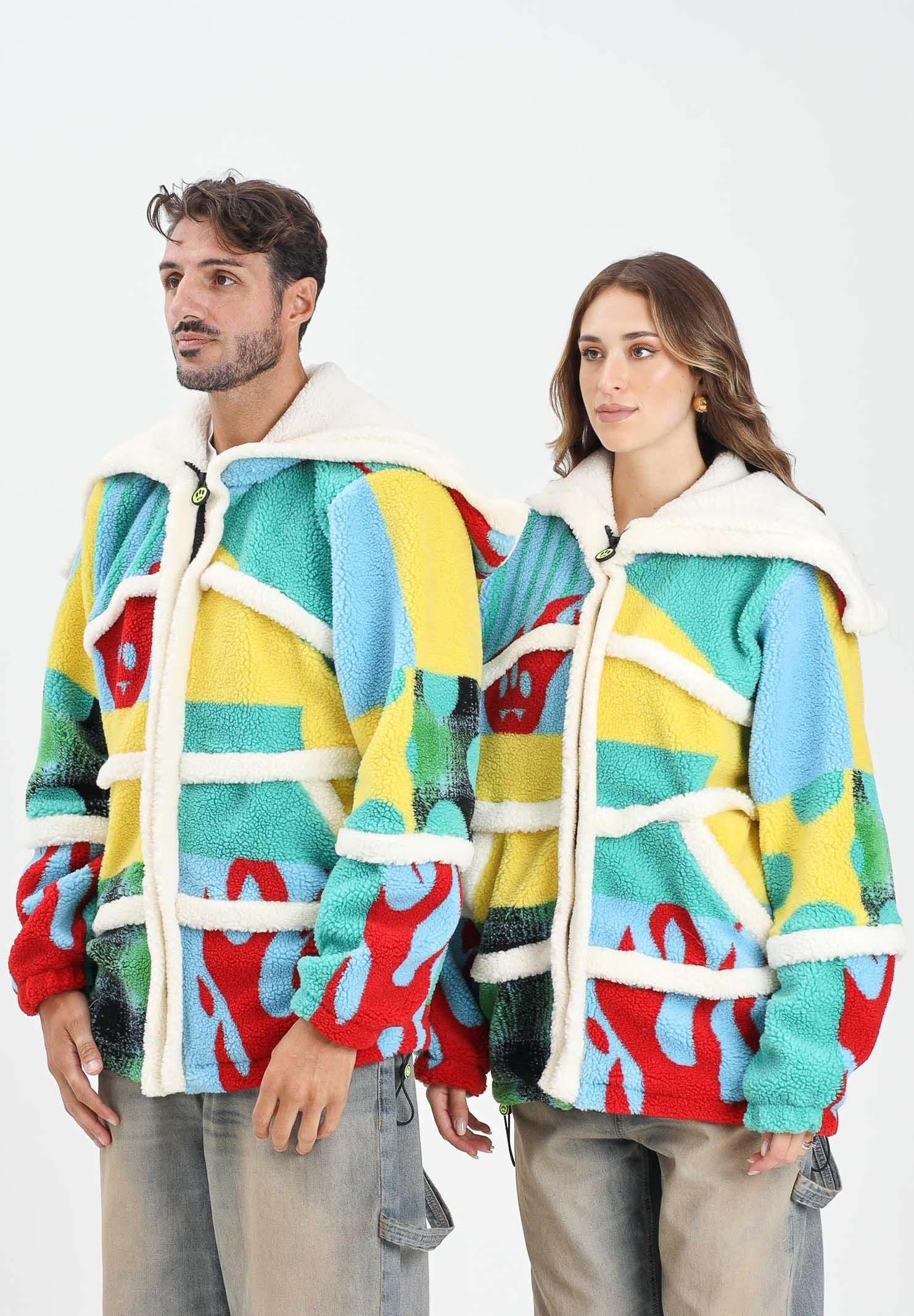 Image of BARROW Giubbotto in pile multicolore per uomo e donna