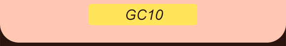 Codice promozionale “GC10” centrato su sfondo giallo con bordo arrotondato e sfondo pagina lilla.        