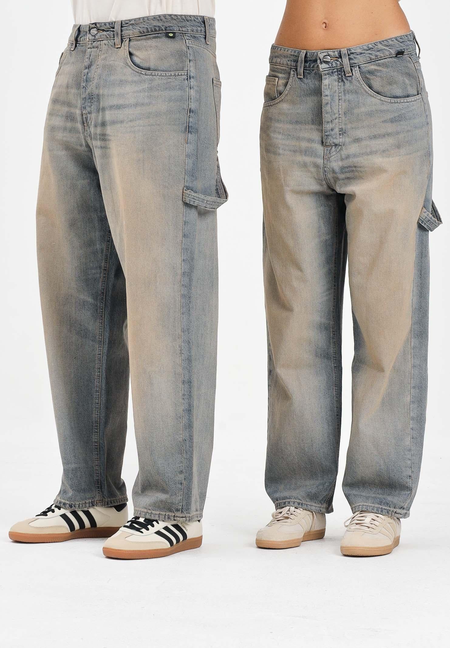 Image of BARROW Jeans cargo in denim vintage per uomo e donna