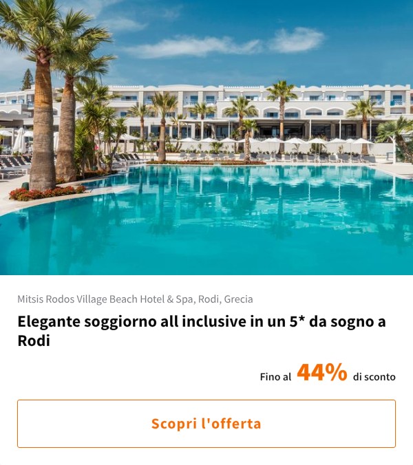 Elegante soggiorno all inclusive in un 5* da sogno a Rodi