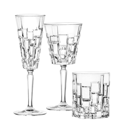 Etna Set of Crystalline Glass Glasses and Tumblers Luxion Set of 18 Pieces