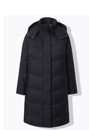 Cappotto funzionale, impermeabile e trapuntato con cappuccio e Sympatex