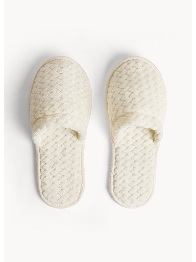 Pantofole in pile motivo zig zag