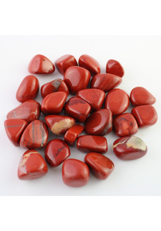 Image of Diaspro Rosso EXTRA Burattato Cristallo Minerali Gemma Cristalloterapia Regalo Quarzo