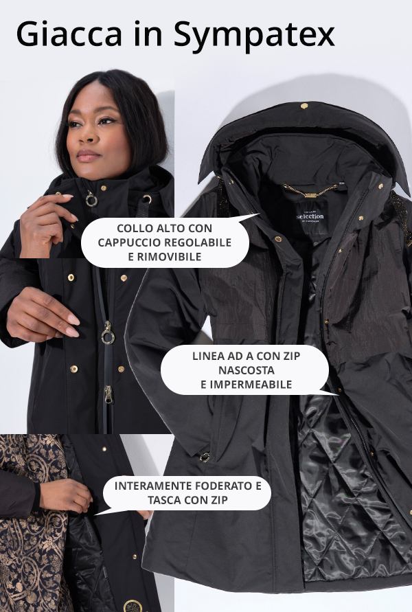 Giacca trapuntata, funzionale e impermeabile HYPRAR con cappuccio e Sympatex