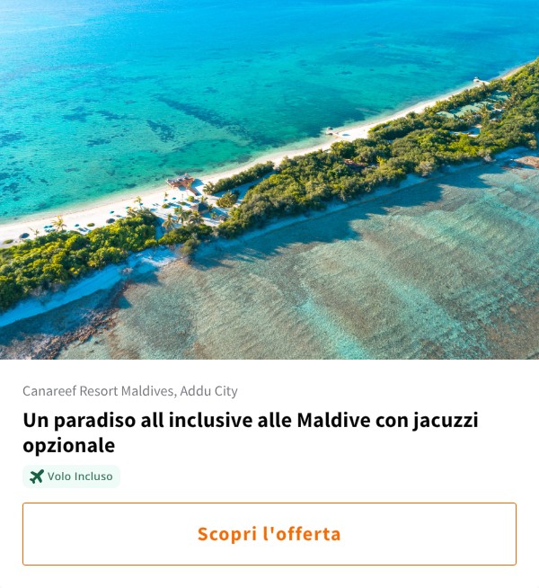 Un paradiso all inclusive alle Maldive con jacuzzi opzionale