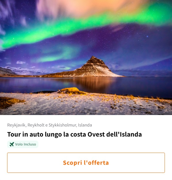 Tour in auto lungo la costa Ovest dell'Islanda