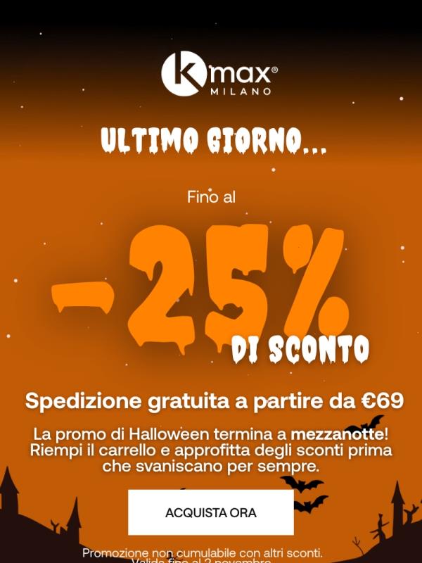 🦇 Ad Halloween fino al -25% su tutti i tuoi prodotti preferiti