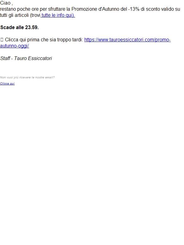 Ancora poche ore e poi basta