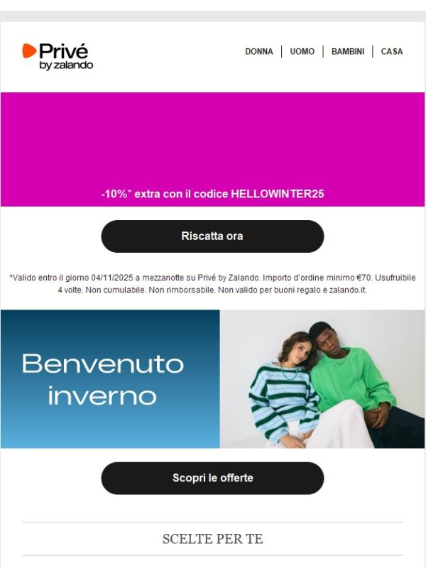 Ora online: Geox, Versace Jeans Couture & 10%** di sconto extra ❄️