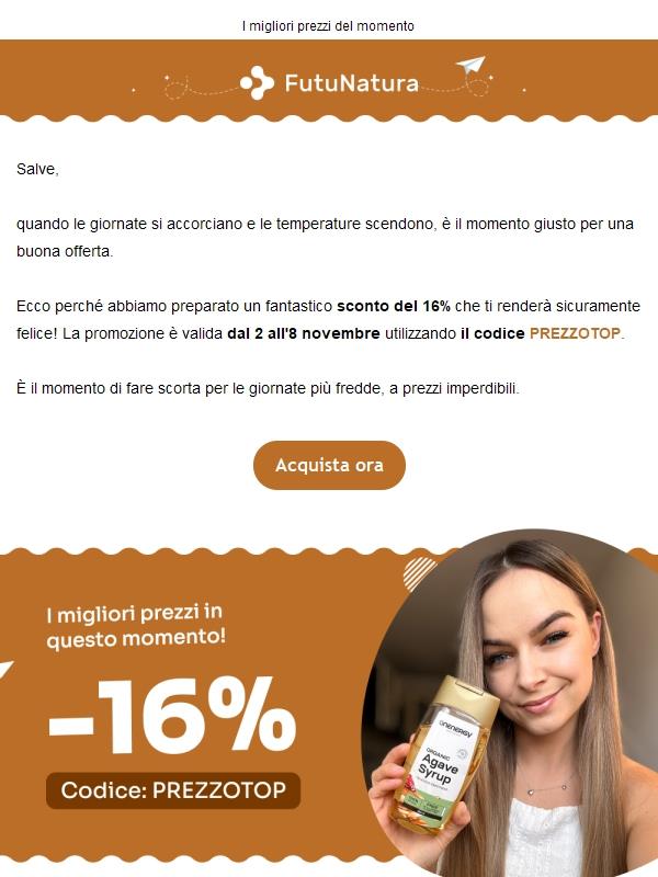 È iniziato: -16% su tutto 🔥