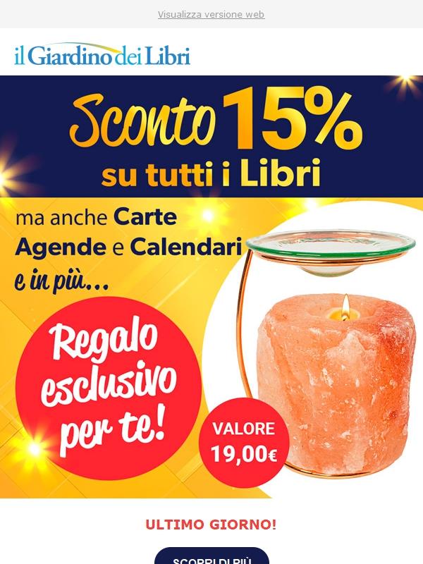 ⚡️ ULTIMO GIORNO: Sconto 15% su TUTTI tutti i libri, carte, agende e calendari + Regalo Esclusivo (valore 19,00€)!
