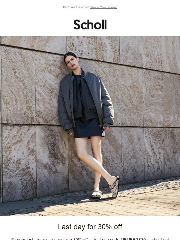 Last day for 30% off