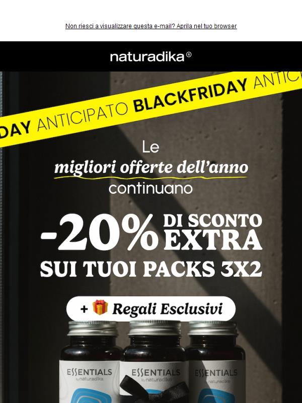 🛍️ -47% di SCONTO sui Packs 3x2*