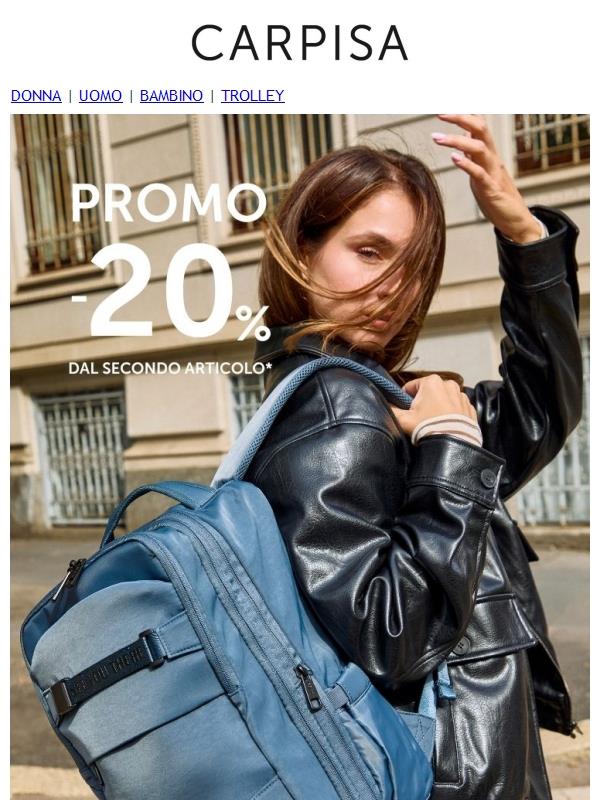 🎒 Pronti per un weekend fuori porta? -20% dal secondo articolo!