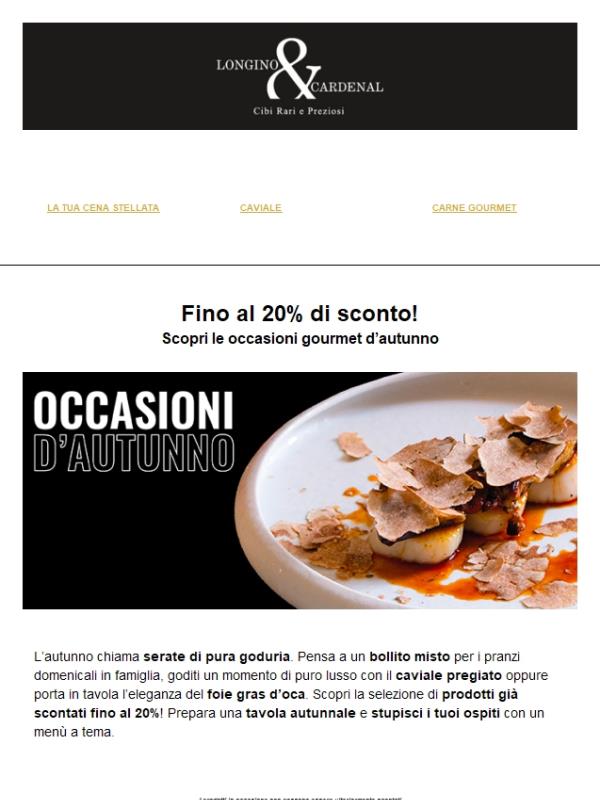 🍳 Fino al 20% di Sconto con le Occasioni Autunnali! | Bollito, Caviale, Foie Gras